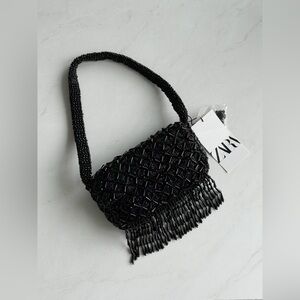 Stunning Zara breaded fringe shoulder bag